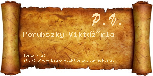 Porubszky Viktória névjegykártya