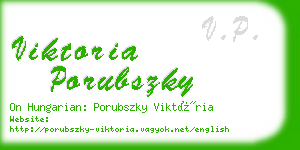 viktoria porubszky business card